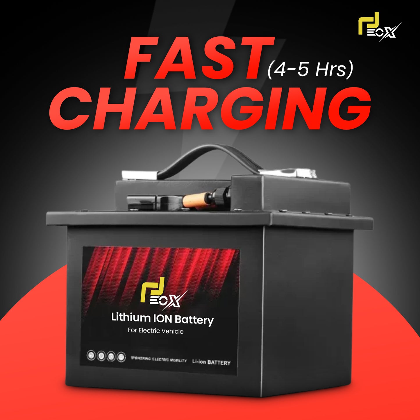EOX 60V 26AH Lithium-Ion Battery Compatible with All Non-RTO Electric Scooters - Portable, Long Lasting, Lightweight, Fast Charging EV Battery with Upto 60KM Range