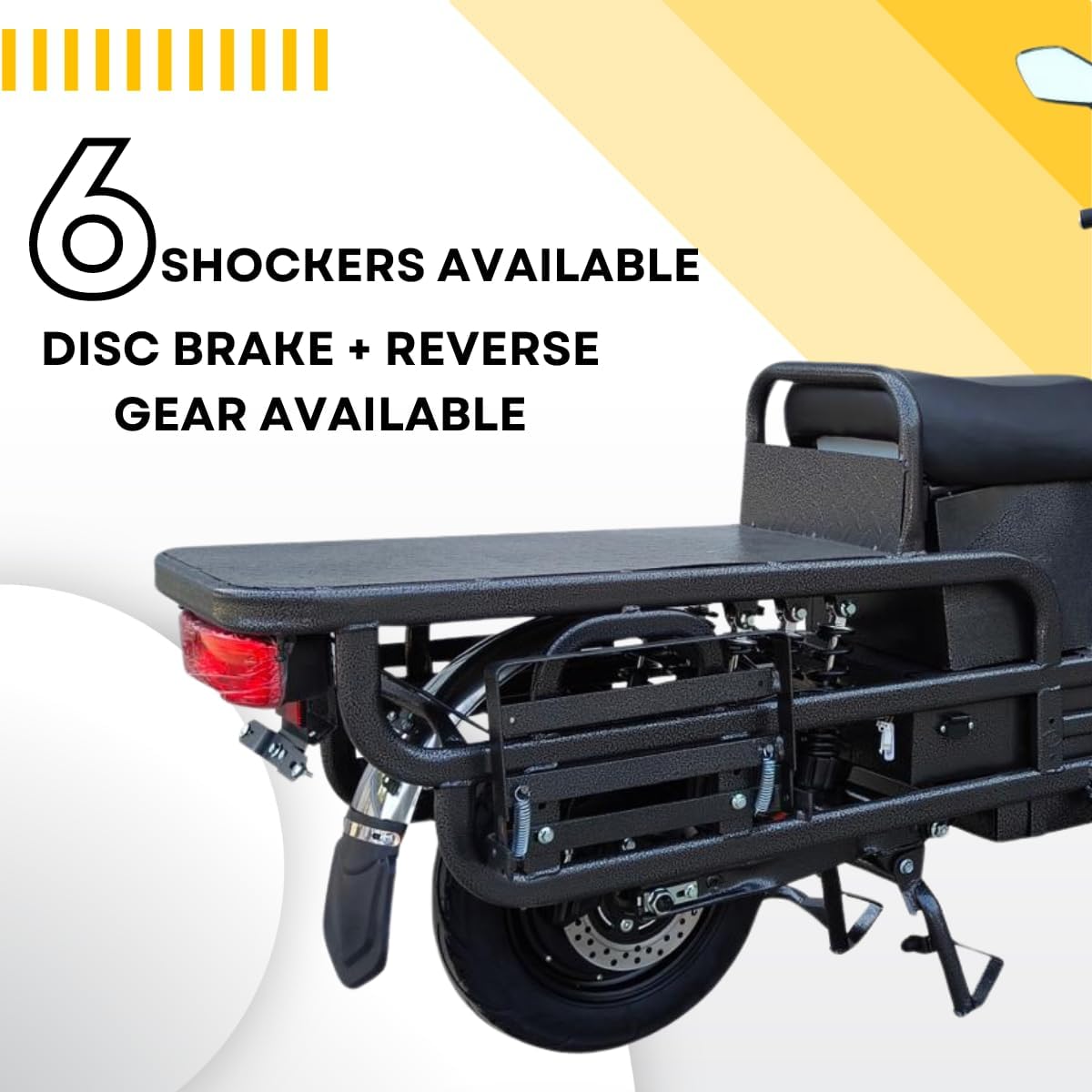 EOX E5 Plus Low Speed Electric Loader Scooter Non RTO, 400Kg Weight Capacity, Portable Lithium Battery & Charger