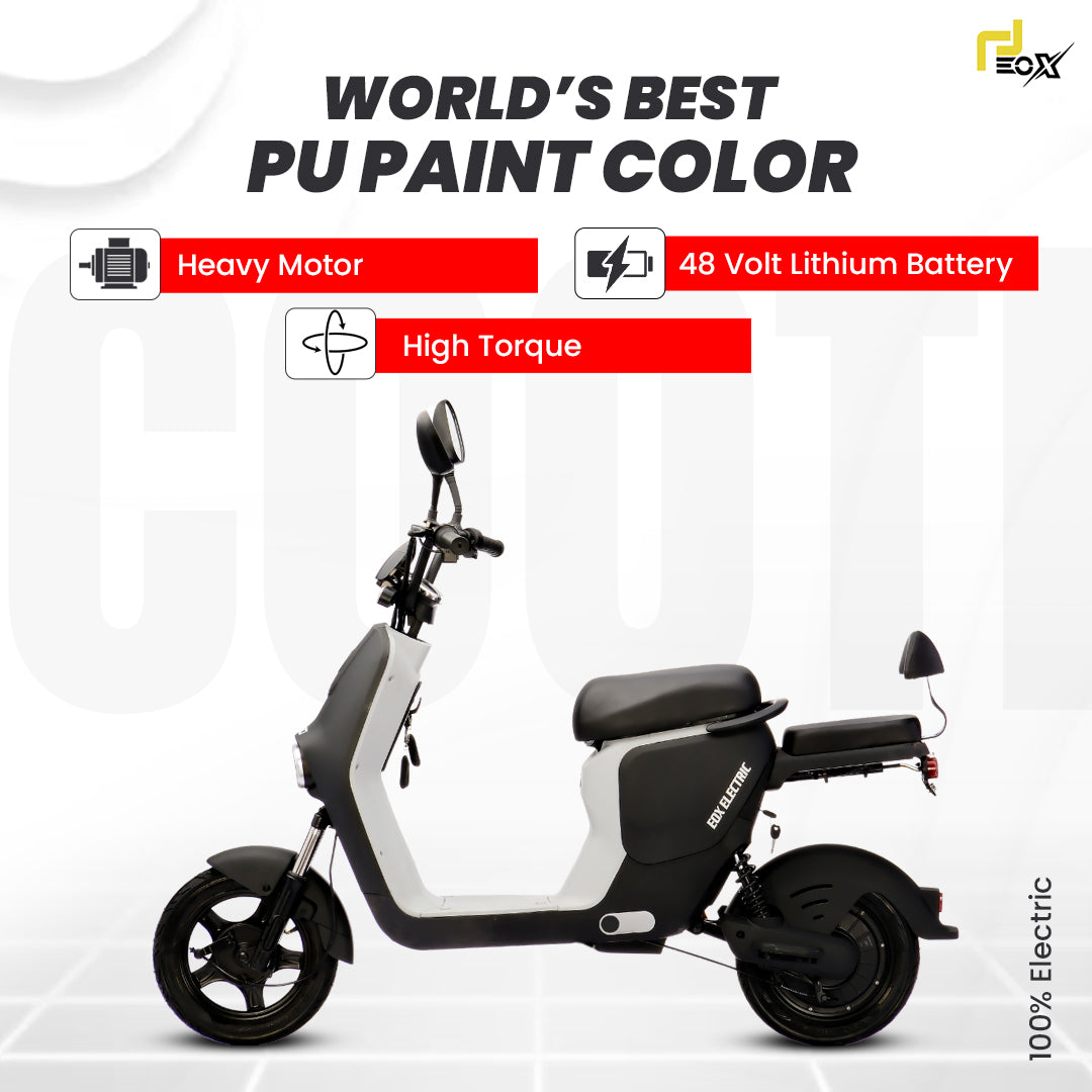 EOX OKO Electric Commuter Scooter – 50–60 km Range, 25 km/h, Portable 48V Lithium Battery