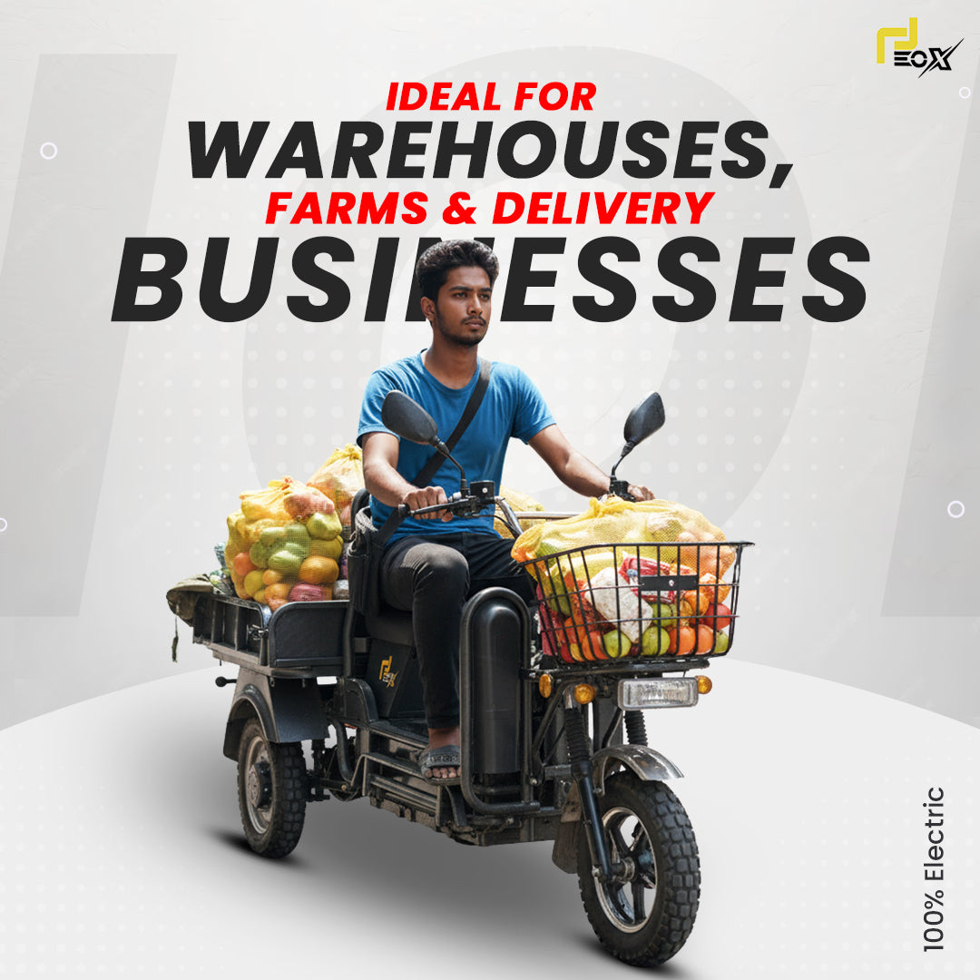 EOX E‑Horse Electric 3‑Wheel Cargo Scooter – 50–70 km Range, 25 km/h, 600 kg Capacity