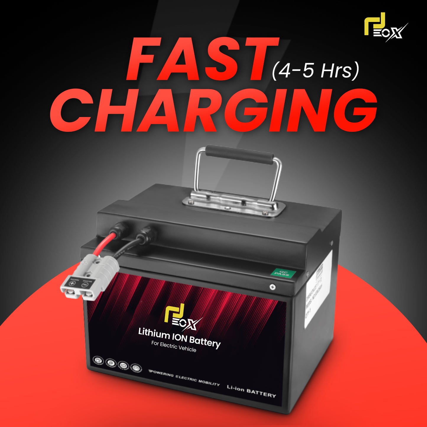 EOX 60V30AH Lithium-Ion Battery Compatible with All Non-RTO Electric Scooters - Portable, Long Lasting, Lightweight, Fast Charging EV Battery with Upto 70KM Range