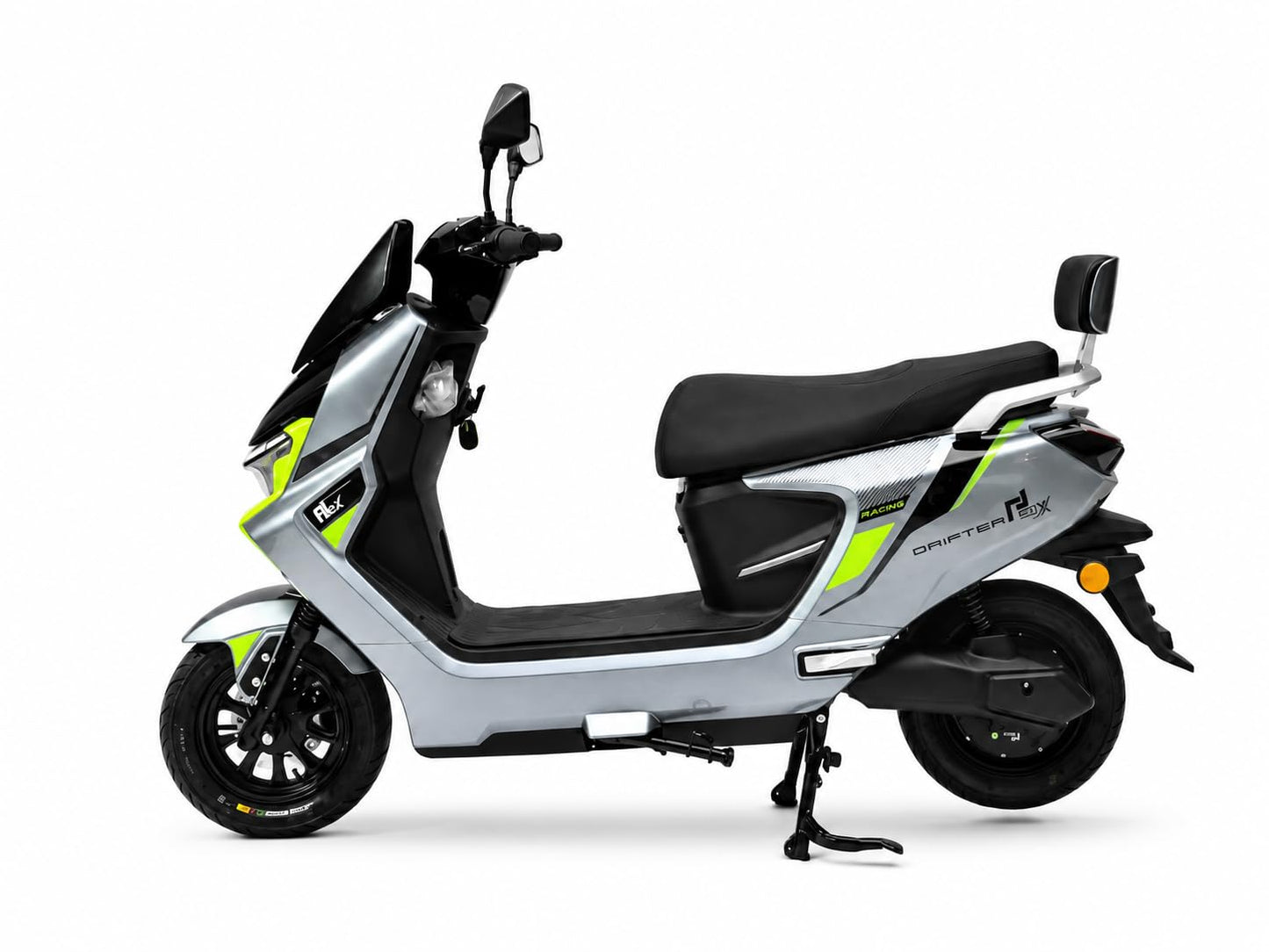 EOX® DRIFTER Electric Scooter for Adults | 48V Removable Lithium Battery | 50-70 km Long-Range Ride | Lightweight Non-RTO E-Scooter | 180kg Weight Capacity (TIATANIUM SILVER)