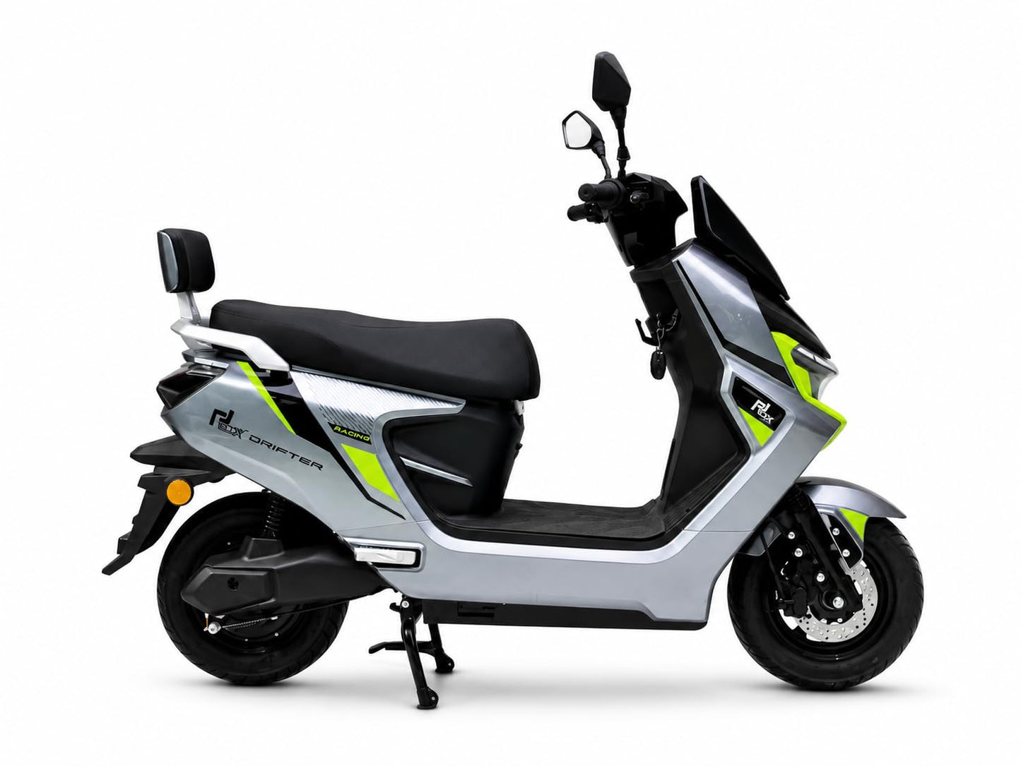 EOX® DRIFTER Electric Scooter for Adults | 48V Removable Lithium Battery | 50-70 km Long-Range Ride | Lightweight Non-RTO E-Scooter | 180kg Weight Capacity (TIATANIUM SILVER)