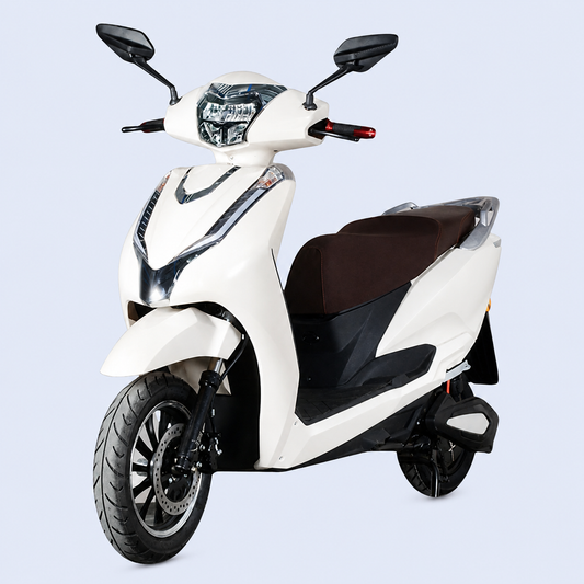 EOX ACTO Low Speed Electric Scooter Non RTO with 60-80Km Range, Black Portable Lithium Battery & Charger