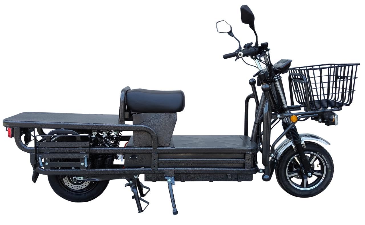 EOX E5 Plus Low Speed Electric Loader Scooter Non RTO, 400Kg Weight Capacity, Portable Lithium Battery & Charger