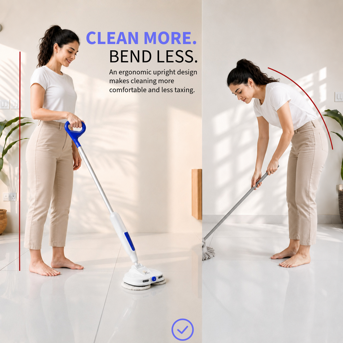 EOX KILLEAN EX4000 Cordless Electric Spin Mop for Home | Wet & Dry Floor Cleaner | Dual Motor, Self-Propelled, 400 ml Water Tank, LED Headlights, One-Touch Spray | Up to 60 Min Runtime